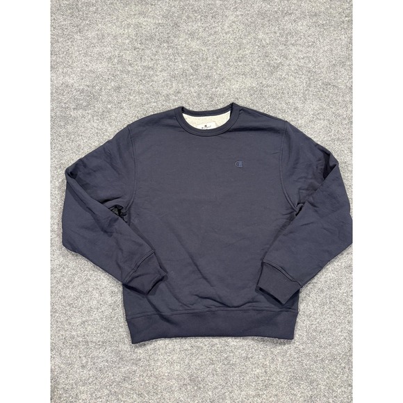 Champion Other - Champion Sweatshirt Mens Medium Blue Fleece‎ Crewneck Pullover Y2K Embroidered